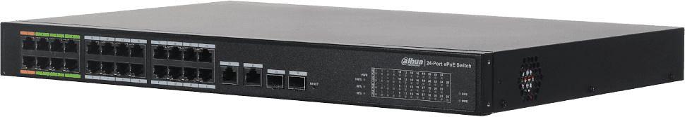 Коммутатор Dahua DH-LR2226-24ET-360 24x100Mb 2G 22PoE+ 360W управляемый фото 1