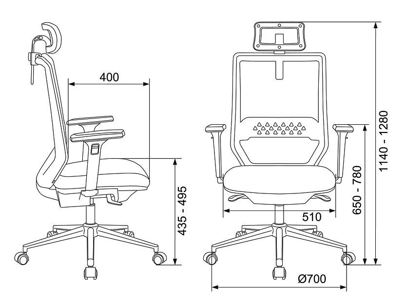 Кресло руководителя Бюрократ MC-W612N-H темно-серый TW-04 38-417 с подголов. крестовина металл хром пластик белый фото 6