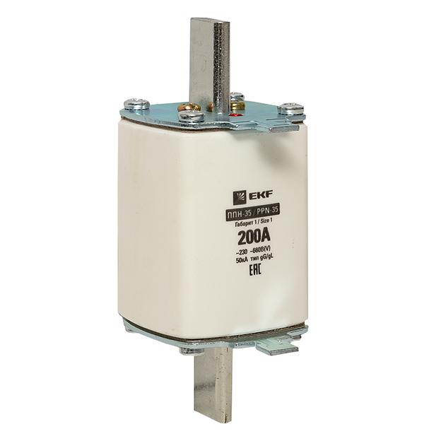 Вставка плавкая ППН-35 250/200А габарит 1 фото 1