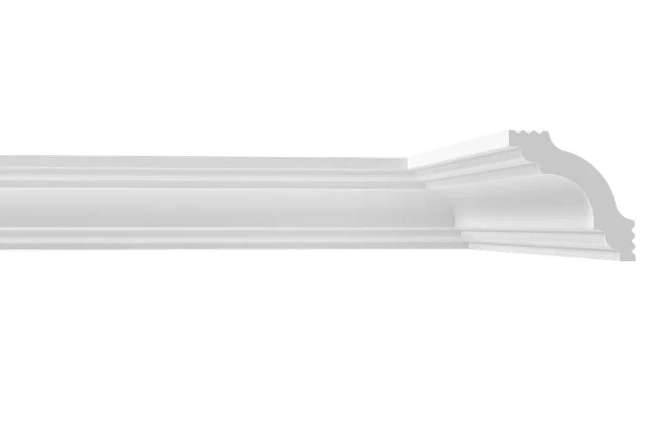 Экструзионный плинтус потолочный Format 05509E (50), белый ОПТ фото 2