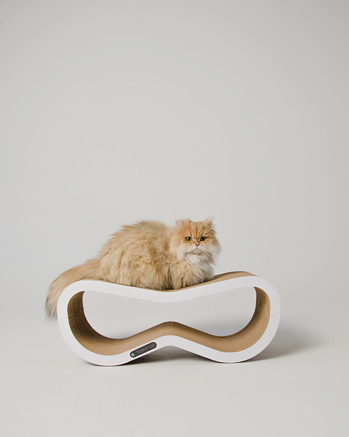 Когтеточка из картона Свайп, белый, опт фото 2