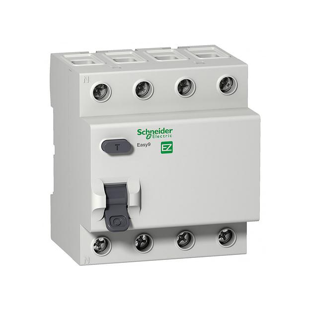 Выключатель дифференциального тока SE EASY9 4P 25А 30мА EZ9R34425-4P фото 1