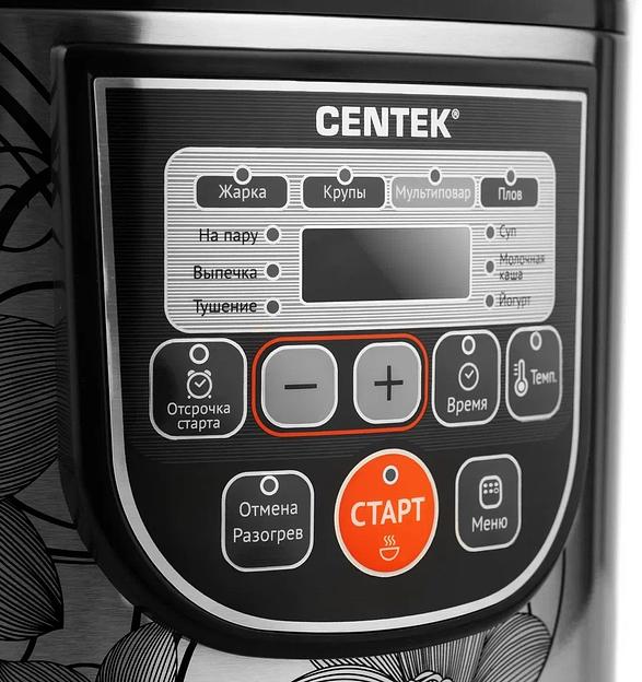 Мультиварка Centek CT-1498 5л 700Вт черный/стальной фото 2