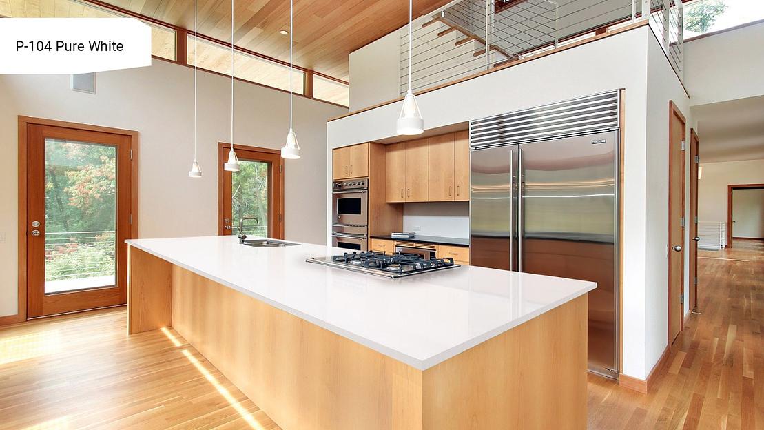 Кварцевый камень Grandex «P-104 Pure White» ОПТ фото 4