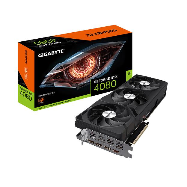 Видеокарта Gigabyte (GV-N4080WF3-16GD) RTX4080 WINDFORCE 16G фото 3