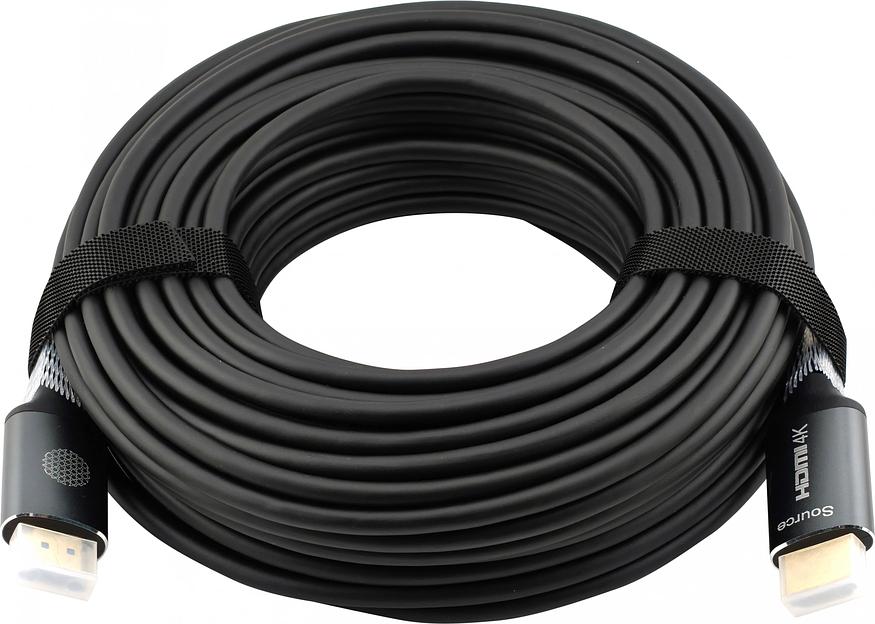 Кабель аудио-видео Cactus CS-HDMI-AOC-2-20 HDMI (m)/HDMI (m) 20м. позолоч.конт. черный фото 3