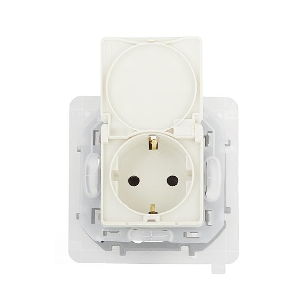 Розетка с заземлением защитной крышкой и интегрированными защитными шторками Legrand 673741 Inspiria 673741 фото 3