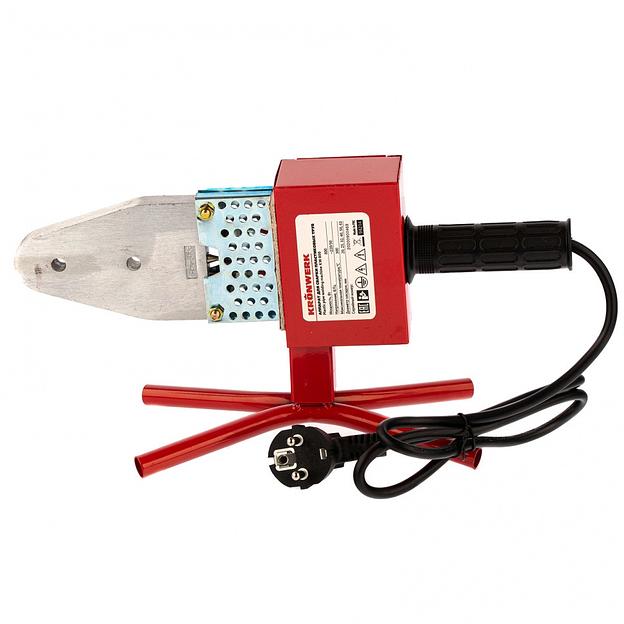 Аппарат для сварки пластиковых труб Kronwerk К W 800, 800 Вт, 300 °C, 20-25-32-40-50-63 мм, металл. кейс фото 3