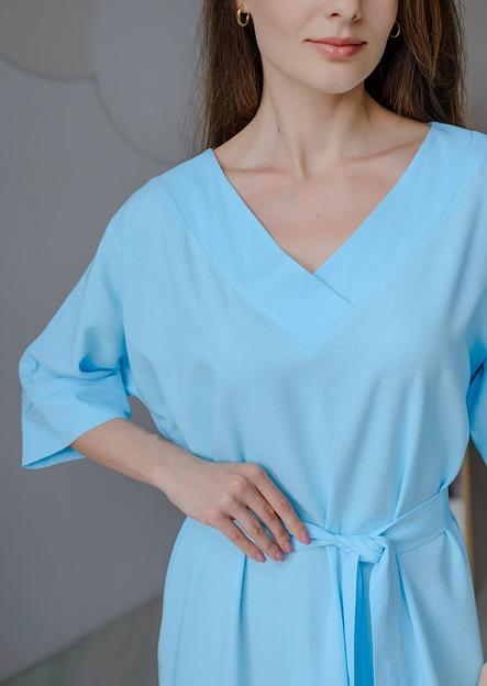 Платье цвет голубой ОПТ фото 2