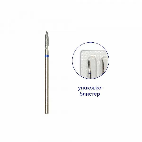 Фреза алмазная пламя (с закругленным концом), диам.: 2,1 мм, абразив средний № 6541 ОПТ фото 1
