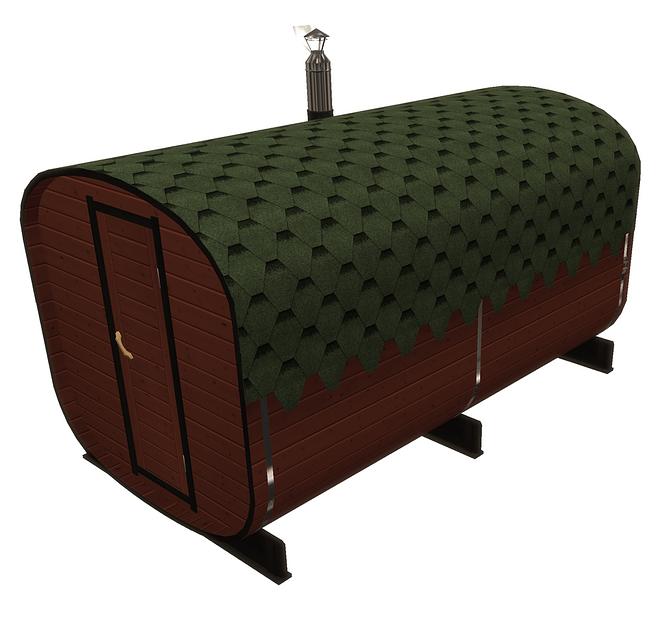 Квадро баня-бочка, Кедр, 4 м (2 отделения) фото 1