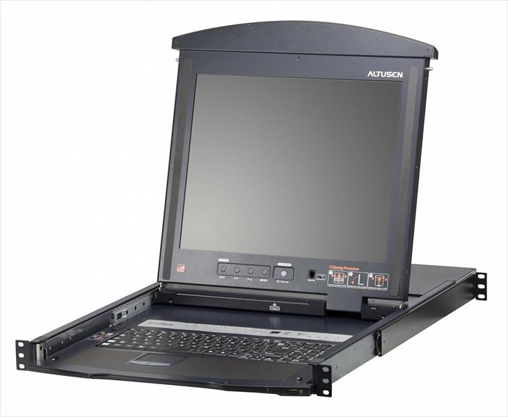 Kvm переключатель ATEN 8P CAT-5 HIGH DENSITY DUAL RAIL LCD KVM*KL1508AN-AXA-RG (KL1508AN-AXA-RG) фото 1