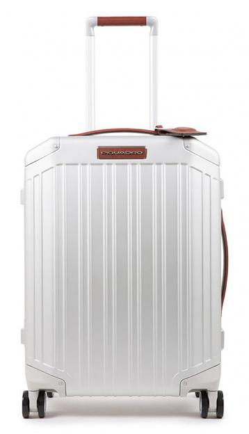 Чемодан Piquadro ALU (BV4425ALU/GRCU) 40x54x20см 37л. 4.3кг. алюминий/кожа натуральная серый/коричневый фото 1