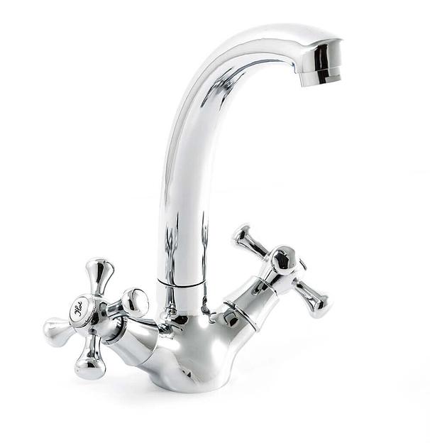 Смеситель Кухня SANTREK AQUA-410 CLASSIC LUX 1/2 м/к Крест SL 594 Опт фото 1