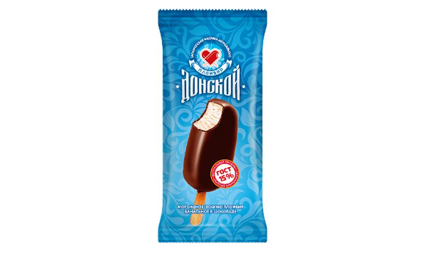 Мороженое эскимо пломбир Донской «Ванильное в шоколаде» 70 г ОПТ фото 1
