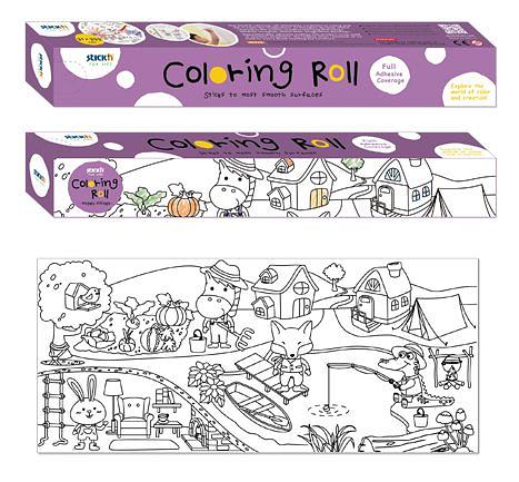 Ролик самоклеящийся для раскрашивания Stick`n 29006 310x3550мм 1цв.в упак. деревня фото 1