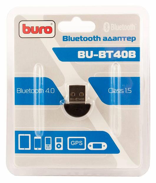 Адаптер USB Buro BU-BT40B Bluetooth 4.0+EDR class 1.5 20м черный фото 4