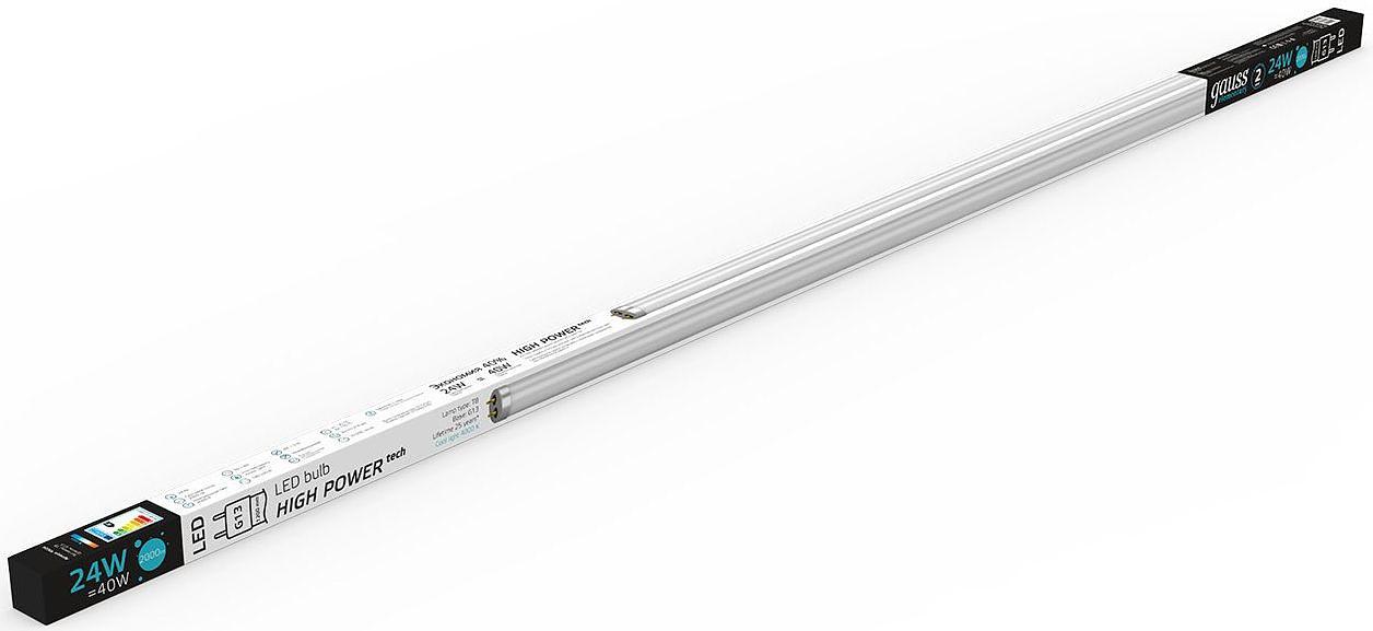 Лампа светодиодная Gauss Elementary 93024 24Вт цок.:G13 трубка 220B 4000K св.свеч.бел.нейт. (упак.:1шт) фото 4