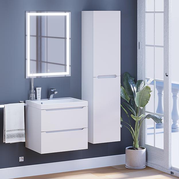 Тумба под раковину для ванной Uperwood Tanos 60 см, подвесная, белая матовая фото 9