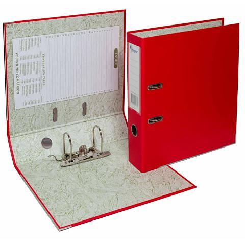 Папка-регистратор, А4, 70 мм, ПВХ/бумага, красный, Forpus Есо фото 1