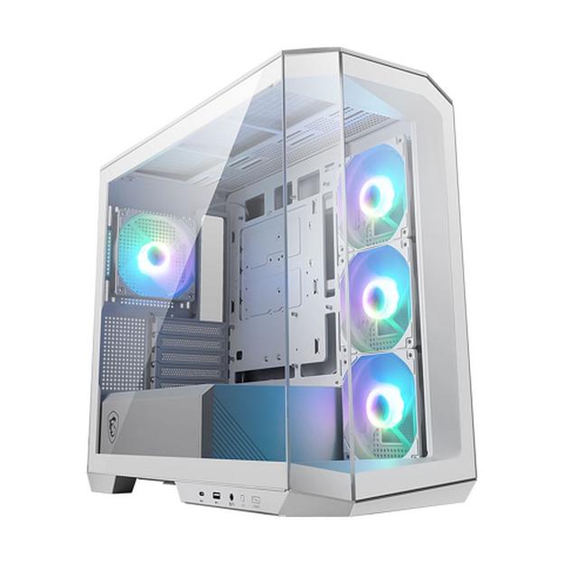 MAG Pano M100R PZ White, Micro-ATX, 1xUSB 3.2 Gen 1, 1xUSB 3.2 Gen2 Type-C, 4x120mm ARGB Fan, ARGB+PWM Control Board, TG, WHITE фото 1