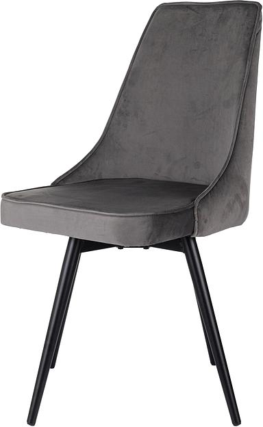 Стул для дома Бюрократ CH-K4_SP с повор.мех. т.серый Holland 18 металл черный на ножках (CH-K4_1/SP/HL18) фото 4