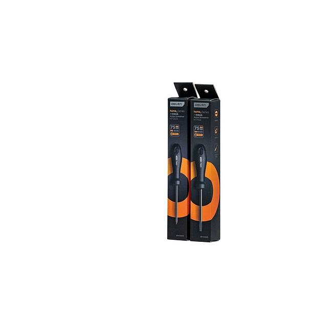 Шлицевая отвёртка "Home Series Black" Deli HT1103 3x75мм Эксклюзивный дизайн, рукоятка из высококачественного софттач пластика фото 2