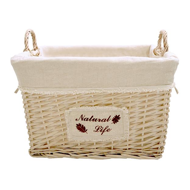 Корзина стеллажная высокая с ручками "Natural life", Д440 Ш330 В300 фото 1