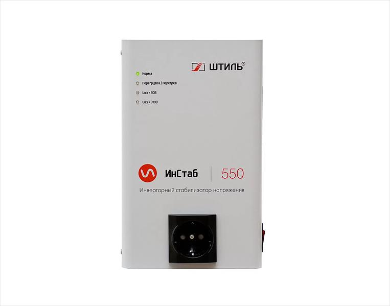 ШТИЛЬ Стабилизатора напряжения: 550 ВА; инверторный; вх 90-310В; вых 216/224В; настенный (IS550) фото 1