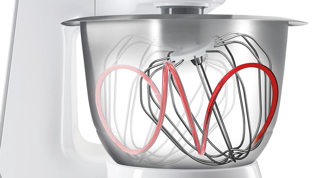 Кухонная машина Bosch Mum5 MUM58720 планетар.вращ. 1000Вт красный/серебристый фото 5
