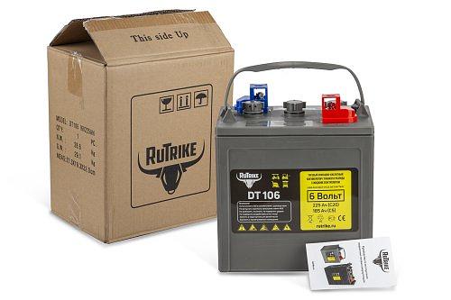 Тяговый WET аккумулятор Rutrike DT106 (T-105) 6V155A/H C3 фото 1