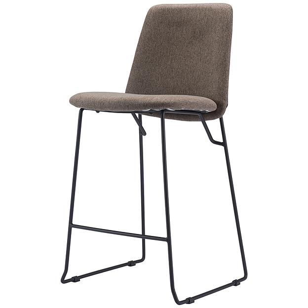 Стул барный Niels, рогожка, темно-коричневый фото 1