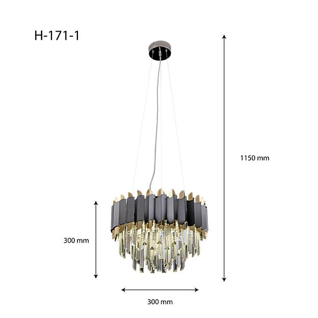 Люстра HIPER H171-1 11E1440Вт BLACK/GOLD фото 3