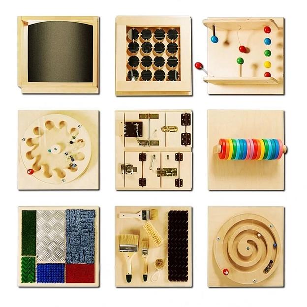 Набор тактильно-развивающих панелей 9 модулей фото 1