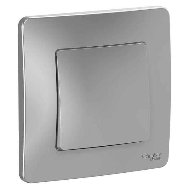 Systeme electric BLNVS010603 BLANCA С/У 1-клавишный ПЕРЕКЛЮЧАТЕЛЬ ( c х.6), 10А, 250B, АЛЮМИНИЙ фото 2