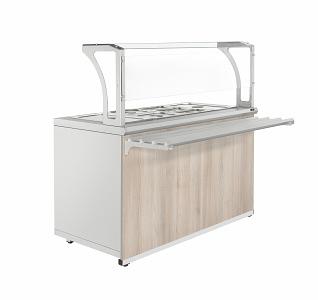 Мармит вторых блюд Luxstahl МВП (С)-1500 паровой (Цвет фасада 3354PR Венге Цаво) фото 1