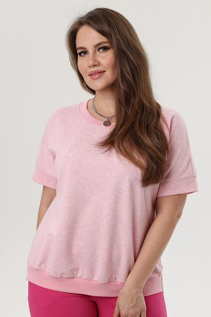 Туника футер 2-х нитка  4197/03/Розовый меланж  фото 5