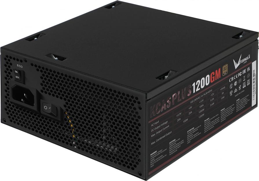 Блок питания Formula ATX 1200W AC KCAS PLUS 1200GM V2 (20+4pin) APFC 140mm fan 10xSATA Cab Manag RTL фото 1