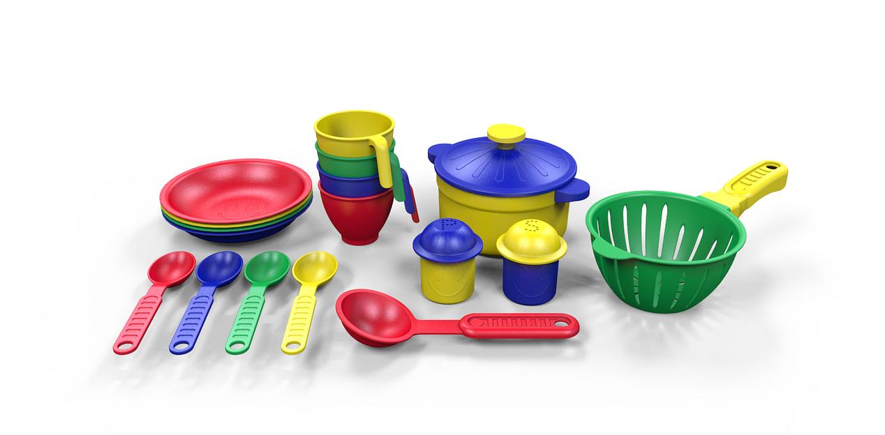 Набор посуды с кастрюлей 17 предметов ОПТ фото 1