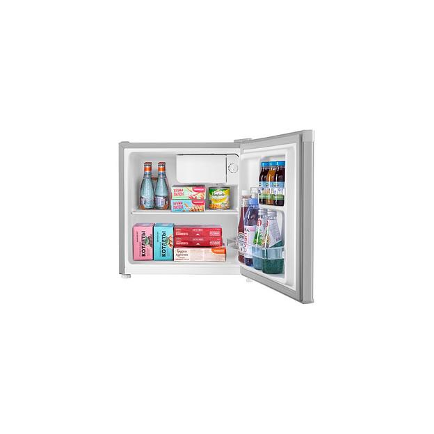 Холодильник однокамерный MAUNFELD MFF50SL DeFrost, серебристый фото 1