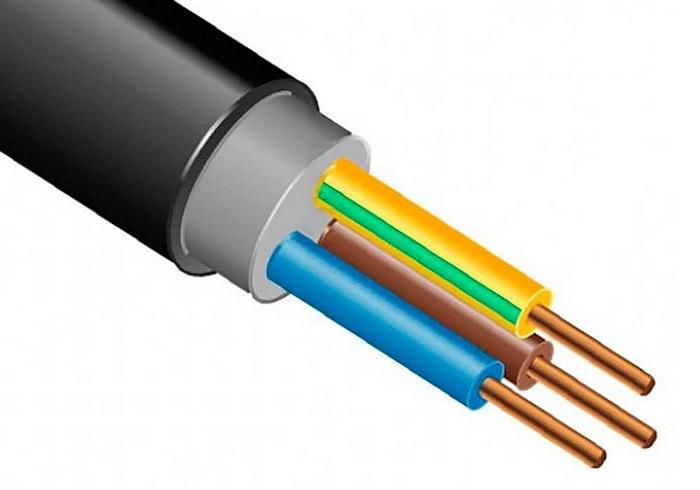 Кабель ВВГнг(А)-Ls 3х4.0 ГОСТ, 0,66 кВ., Плоский фото 1