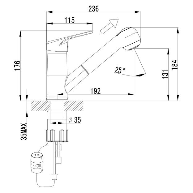 Смеситель Lemark Luna LM4150C для кухни фото 2