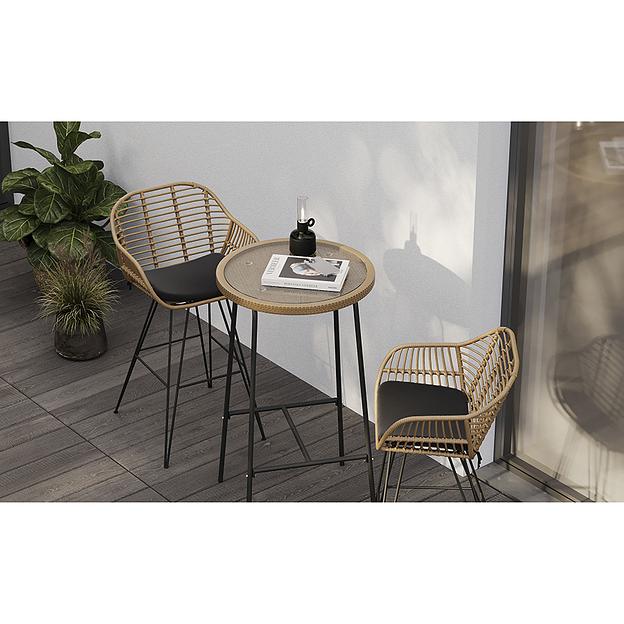 Стул барный Vetle Bent, ротанг фото 10