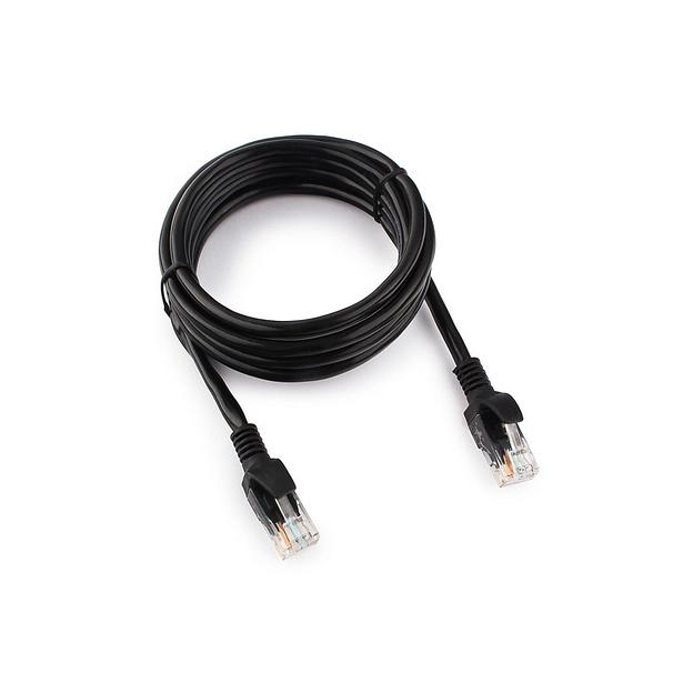 Cablexpert Патч-корд UTP PP12-2M/BK кат.5, 2м, литой, многожильный (черный) фото 1