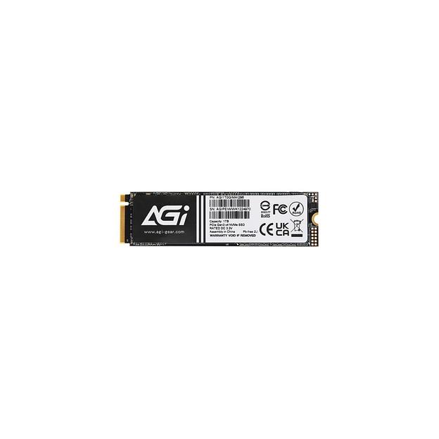 SSD накопитель AGI AI298 AGI1T0GIMAI298 1ТБ, M.2 2280, PCIe 3.0 x4, NVMe, M.2 фото 1