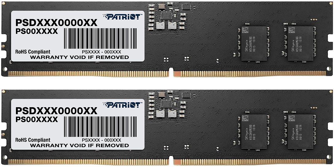 Память DDR5 2x8Gb 4800MHz Patriot PSD516G4800K Signature RTL PC5-38400 CL40 DIMM ECC 288-pin 1.1В фото 1