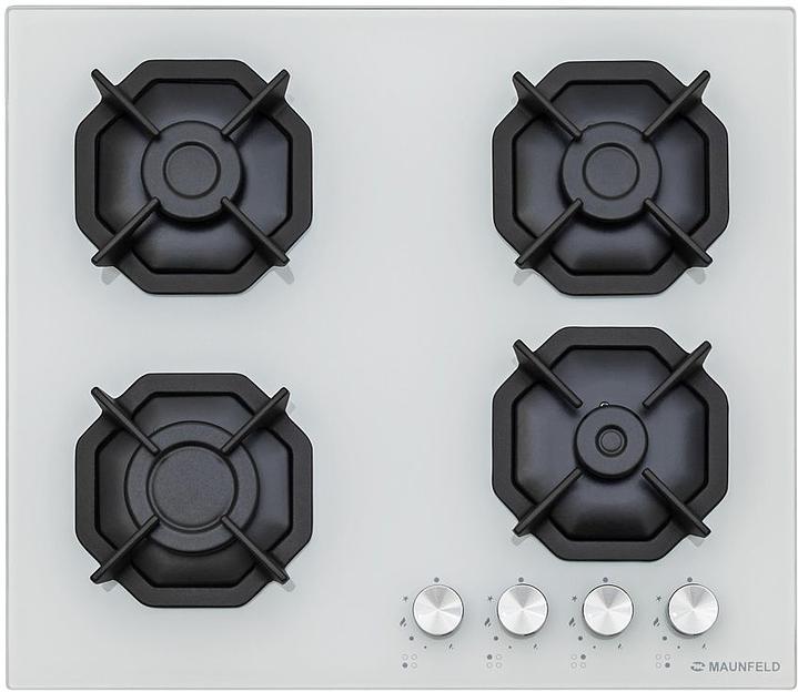 Газовая варочная поверхность Maunfeld EGHG.64.2CW/G белый фото 1