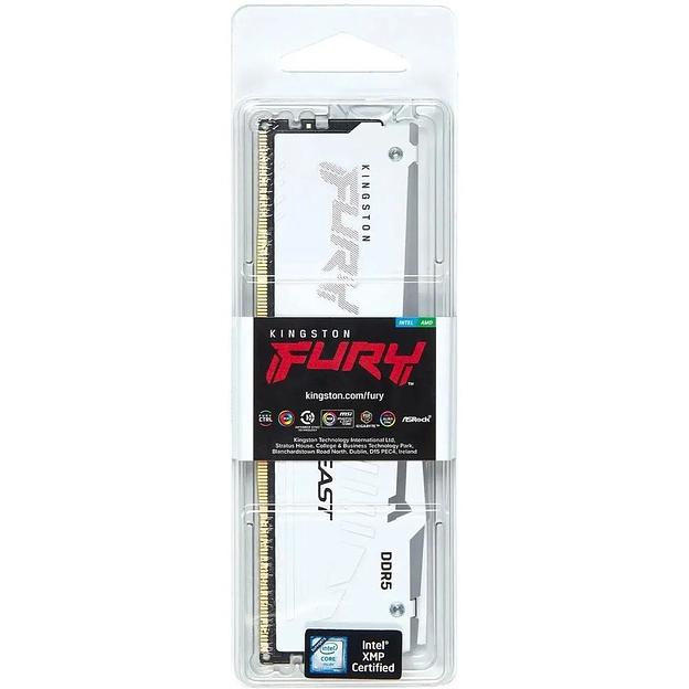 Оперативная память Kingston Fury Beast KF568C34BWEA-16 DDR5 - 1x 16ГБ 6800МГц, DIMM, White, Ret фото 3