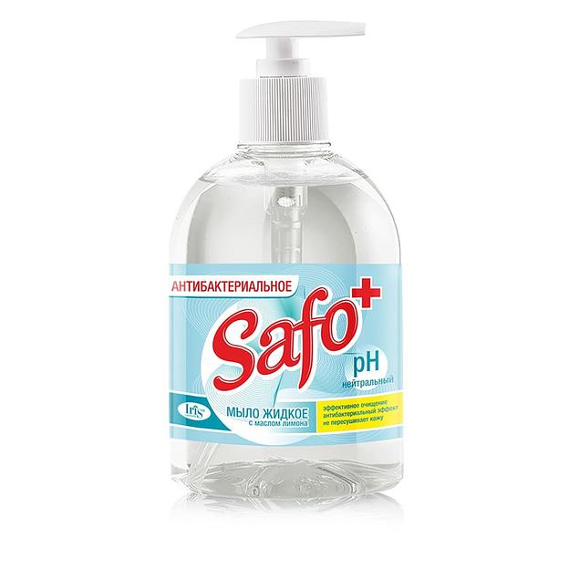 Iris cosmetic safo+ жидкое мыло антибактериальное с маслом лимона 500мл фото 1