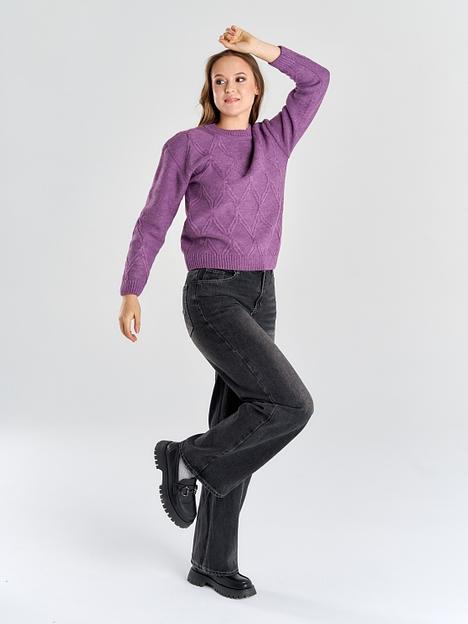 Джемпер женский «Звезда» сиреневый ОПТ фото 9